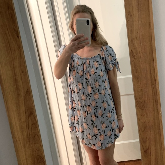 Light Blue Floral Dress - Picture 1 of 6